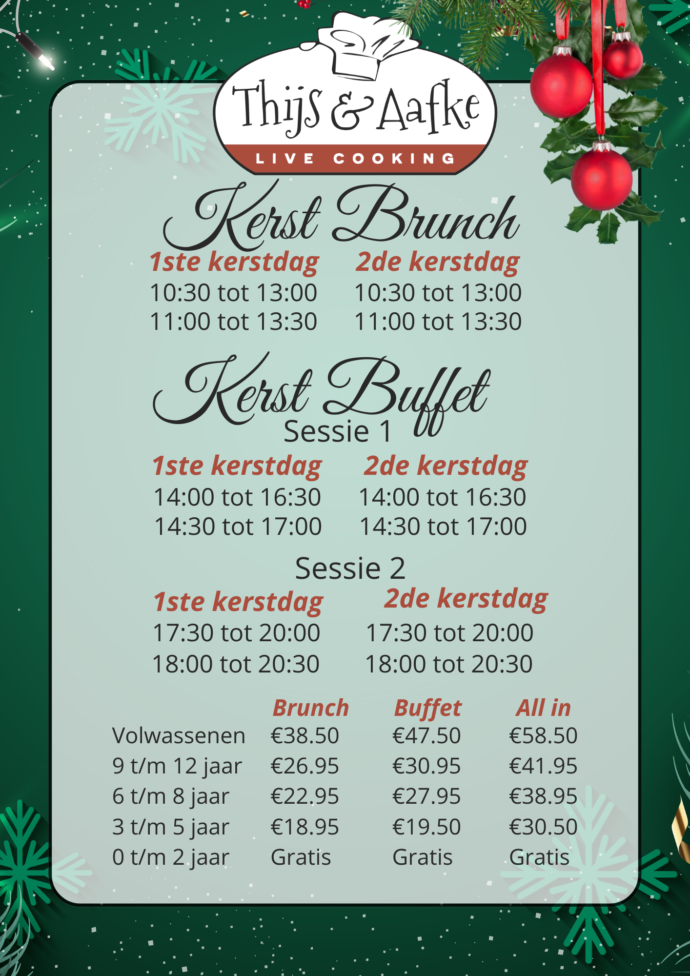 kerst flyer